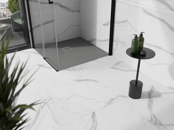 Mexen Stone+ kompozitní čtvercová sprchová vana 70 x 70 cm, Šedá-Beton - 44617070