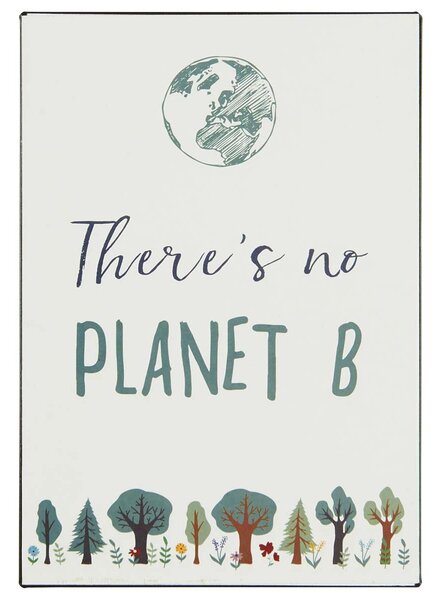 Ib Laursen - plechová cedulka There's no Planet B