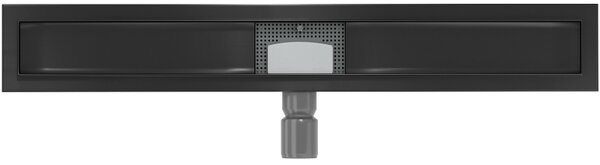 Mexen Flat nerezový sprchový žlab 70 cm - tělo žlabu bez krytu, černá, 1715070