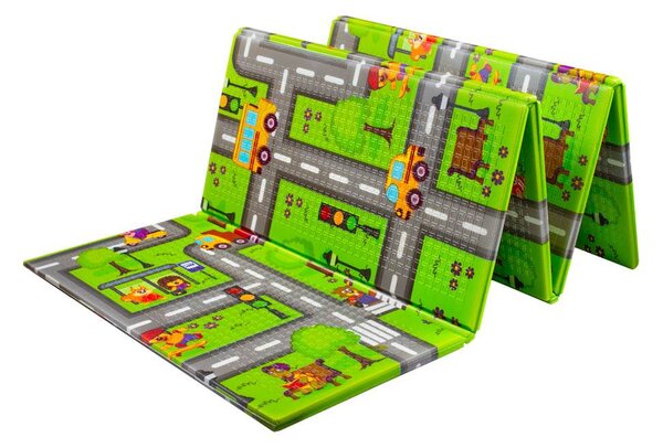 PLAYTO Multifunkční skládací hrací podložka Cesta XPE pěna 200x150x1 cm