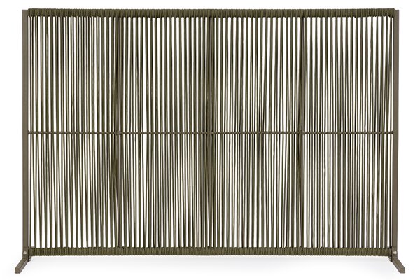 Zelený paraván Bizzotto Paxson s výpletem 120 x 180 cm