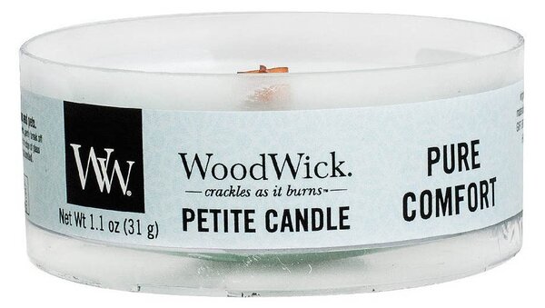 WoodWick - vonná svíčka Petite, Pure Comfort (Čisté pohodlí) 31g
