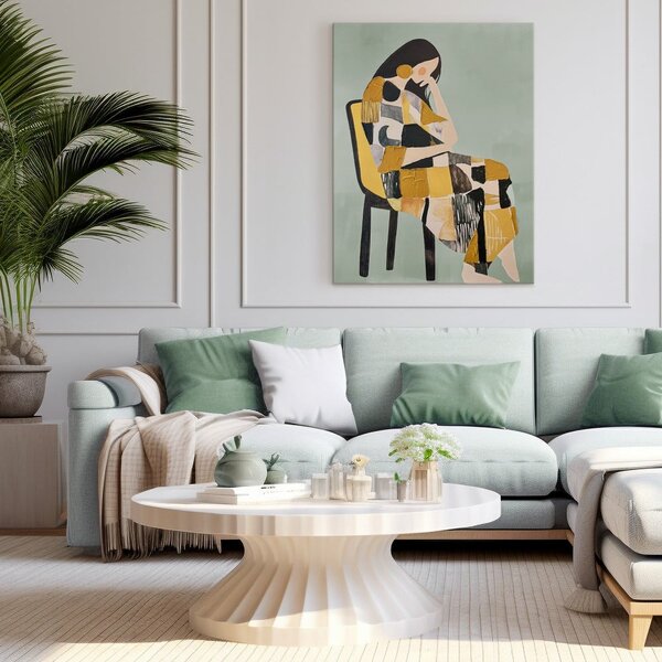 Obraz s ručně malovanými prvky na plátně 70x100 cm Penelope – Styler