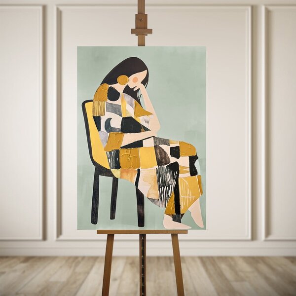 Obraz s ručně malovanými prvky na plátně 70x100 cm Penelope – Styler