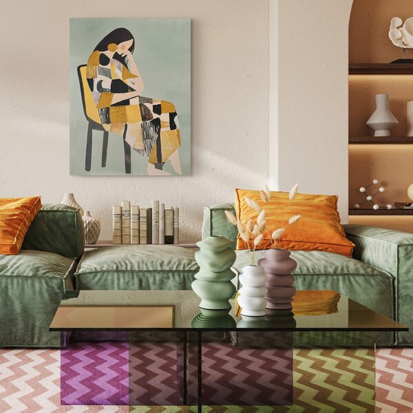 Obraz s ručně malovanými prvky na plátně 70x100 cm Penelope – Styler