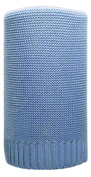 Bambusová pletená deka NEW BABY 100x80 cm modrá