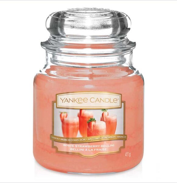Yankee Candle - vonná svíčka White Strawberry Bellini 411g
