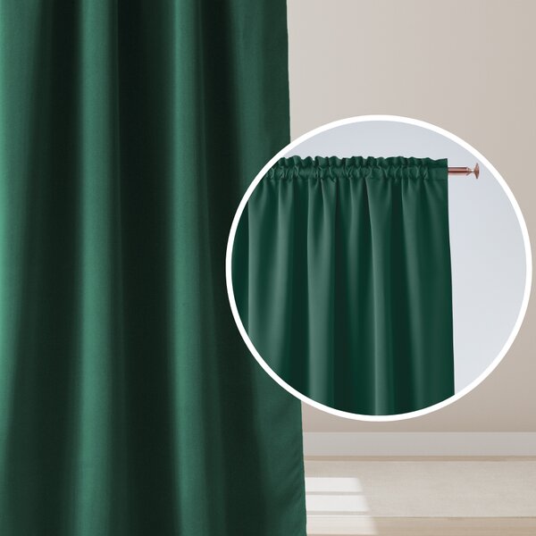 Room99 Hotový závěs na pásce AURA Barva: Zelená, Velikost: 140 x 250 cm