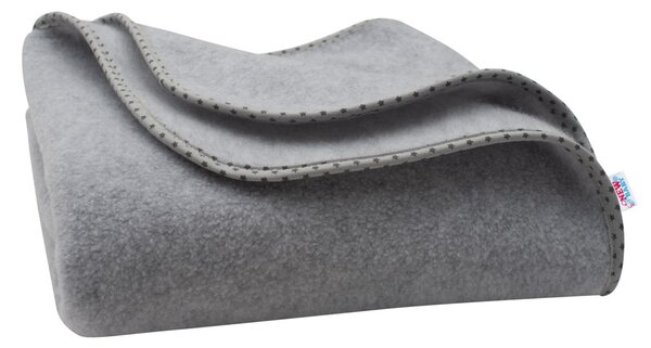 NEW BABY Dětská fleecová deka šedá hvězdičky Polyester 100x75 cm