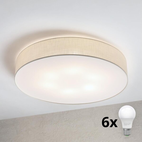 Brilagi - LED Stropní svítidlo SIRIJA 6xE27/15W/230V pr. 80 cm krémová