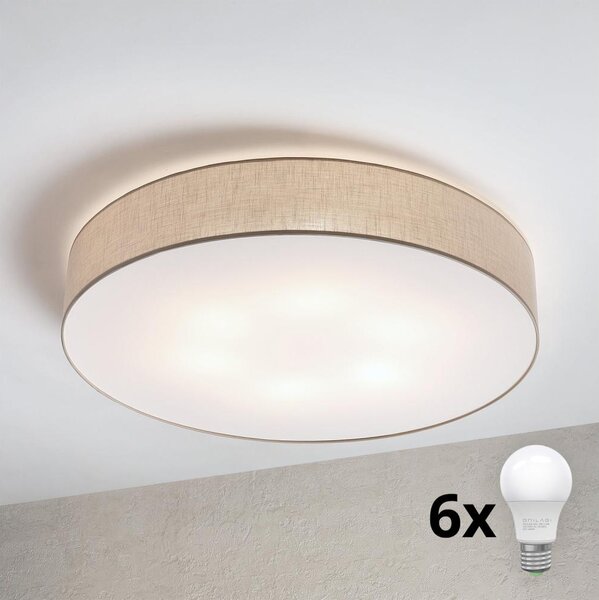 Brilagi - LED Stropní svítidlo SIRIJA 6xE27/15W/230V pr. 80 cm béžová