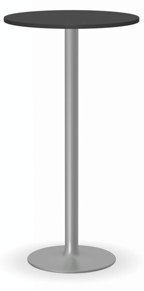Koktejlový stůl OLYMPO II, průměr 600 mm, šedá podnož, deska grafit