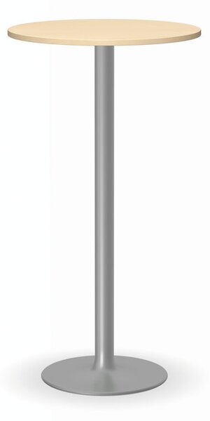 Koktejlový stůl OLYMPO II, průměr 600 mm, šedá podnož, deska bříza