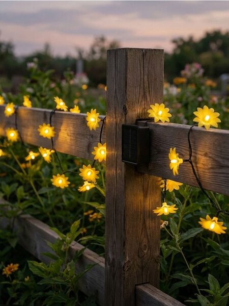Sinsay - Zahradní solární LED světla ve tvaru květin - žlutá