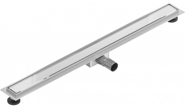 Mexen Flat nerezový sprchový žlab 90 cm vzor bílé sklo, 1027090-15