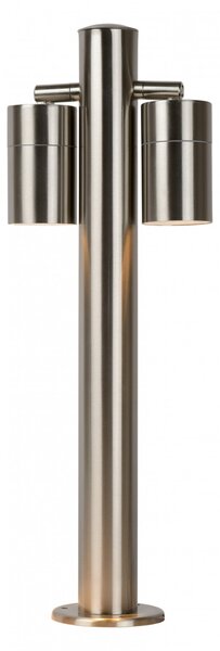 Lucide 14867/10/12 LED venkovní stojací lampa Arne 2x5W | GU10 | 700lm | 2700K | IP44 - chrom