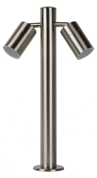 Lucide 14867/10/12 LED venkovní stojací lampa Arne 2x5W | GU10 | 700lm | 2700K | IP44 - chrom