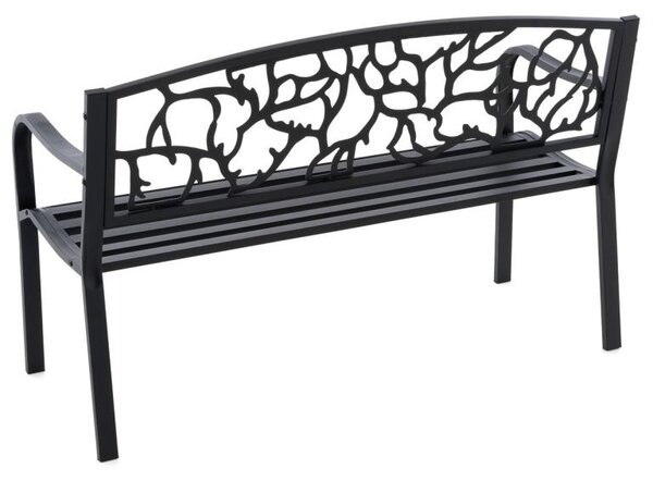 Zahradní kovová lavička Rotona, 127 x 50 x 84 cm