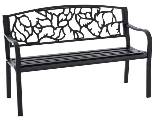 Zahradní kovová lavička Rotona, 127 x 50 x 84 cm