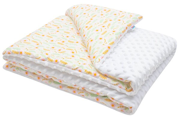 NEW BABY Dětská deka z Minky s výplní Harmony bílá 70x100 cm Bavlna/Polyester/Antialergické vlákno 70x100 cm