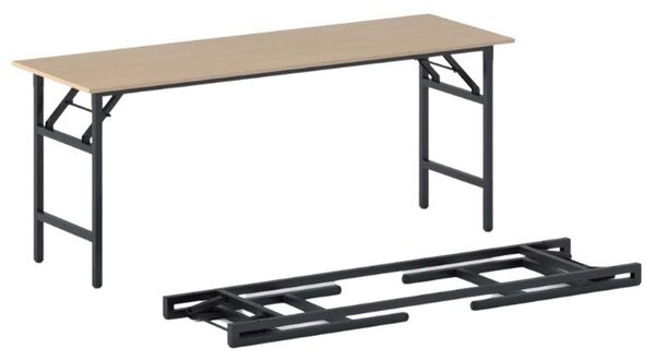 Konferenční stůl FAST READY, 170x50 cm, černá podnož, buk