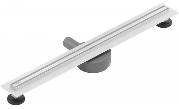 Mexen Flat nerezový sprchový žlab s rotačním 360° sifonem 70 cm, vzor SLIM, bílá, 1241070