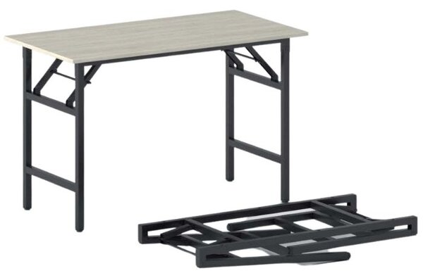 Konferenční stůl FAST READY, 120x60 cm, černá podnož, dub přírodní
