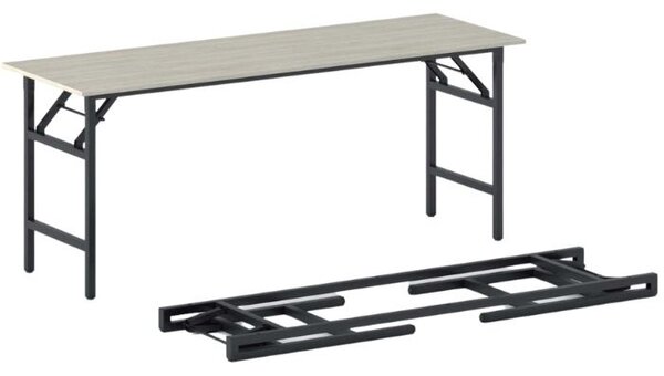 Konferenční stůl FAST READY, 170x50 cm, černá podnož, dub přírodní