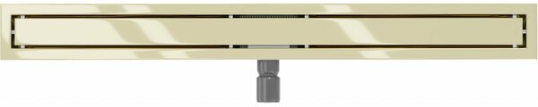 Mexen Flat nerezový sprchový žlab 80 cm (2v1) - vzor M13, zlatá, 1510080-15