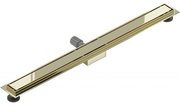 Mexen Flat nerezový sprchový žlab 80 cm (2v1) - vzor M13, zlatá, 1510080-15
