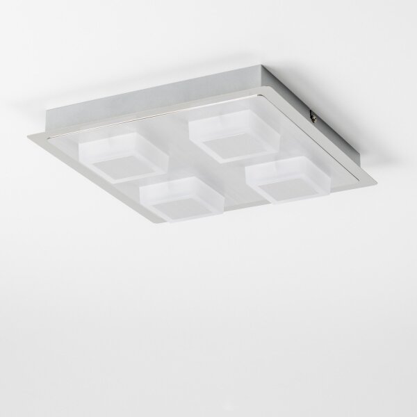 LED Stropní svítidlo 4xLED/5W/230V 3000K 28x28 cm matný chrom