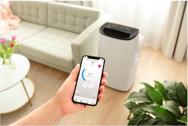 Sencor - Chytrá mobilní klimatizace 4v1 1700W/230V 12000 BTU Wi-Fi bílá + DO