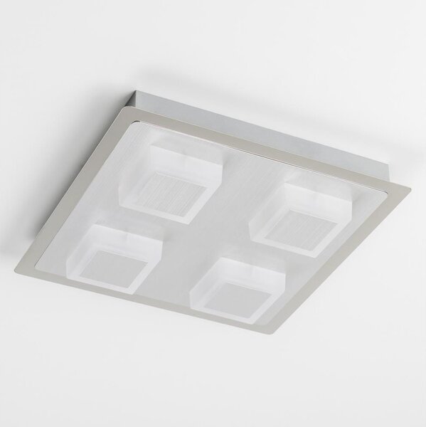 LED Stropní svítidlo 4xLED/5W/230V 3000K 28x28 cm matný chrom