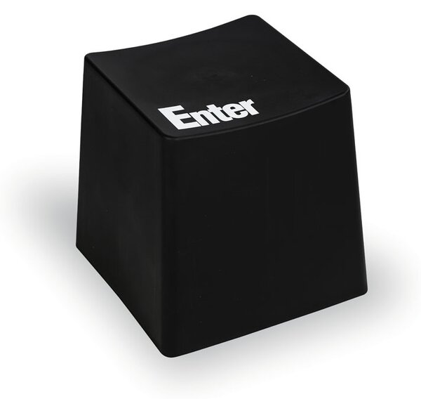 Plastový taburet BUTTON, černý