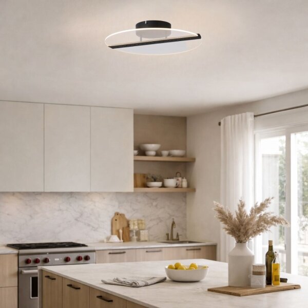 Rabalux 71483 - LED Stropní sv NORAEL LED/20W/230V 3000 pr. 41 cm černá/čirá