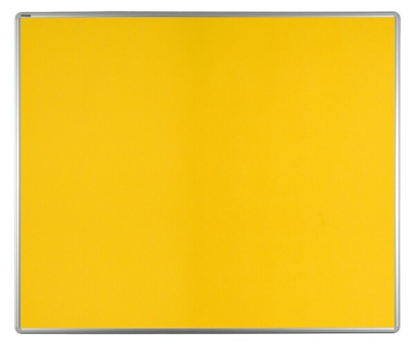 Textilní nástěnka ekoTAB v hliníkovém rámu, 1200 x 900 mm, žlutá