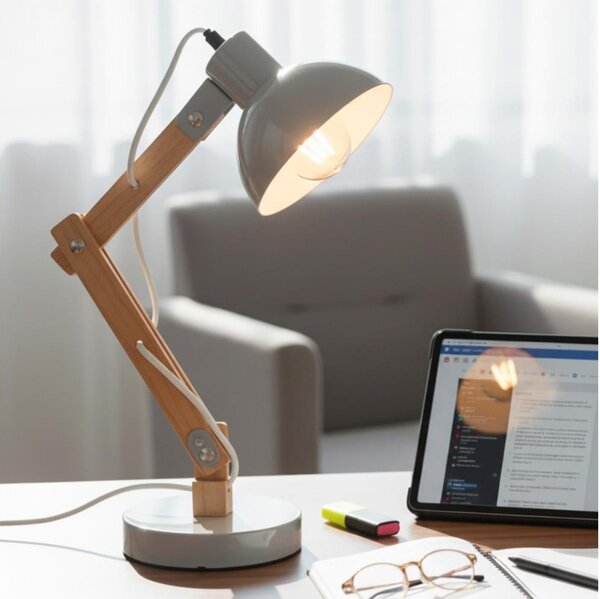 Brilagi - Stolní lampa FOCUS 1xE27/40W/230V šedá