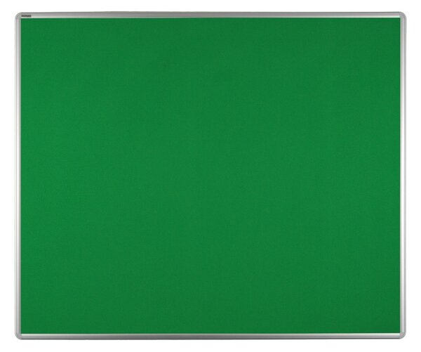 Textilní nástěnka ekoTAB v hliníkovém rámu, 1200 x 900 mm, zelená