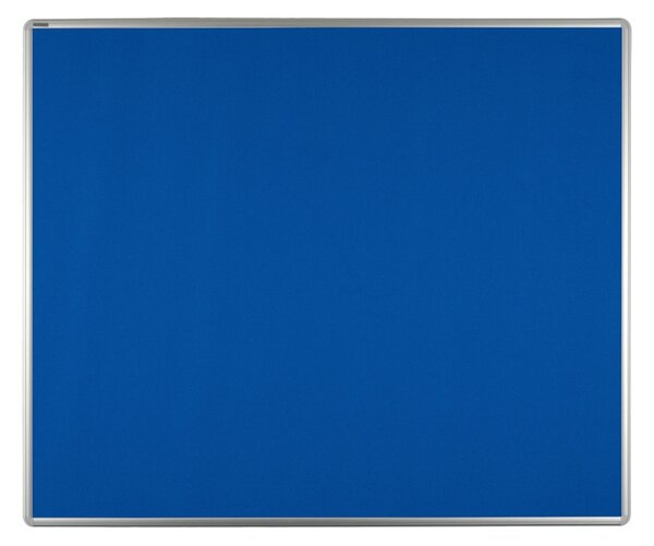 Textilní nástěnka ekoTAB v hliníkovém rámu, 1200 x 900 mm, modrá