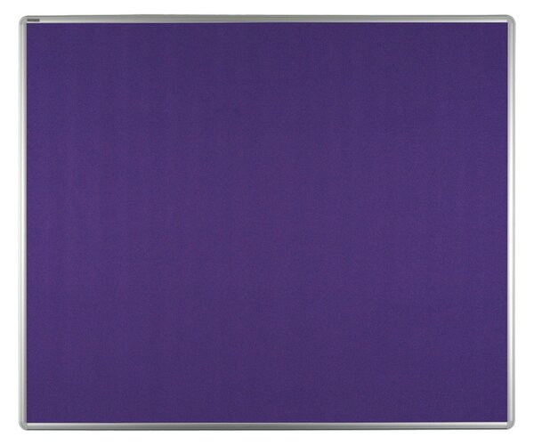 Textilní nástěnka ekoTAB v hliníkovém rámu, 1200 x 900 mm, fialová