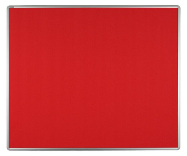 Textilní nástěnka ekoTAB v hliníkovém rámu, 1200 x 900 mm, červená
