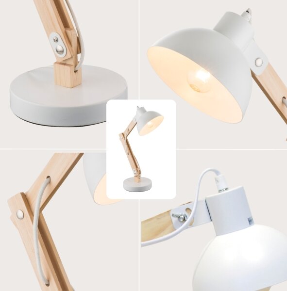 Brilagi - Stolní lampa FOCUS 1xE27/40W/230V bílá