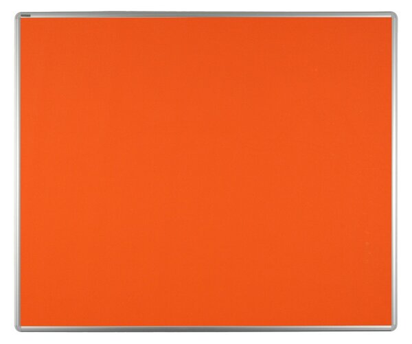 Textilní nástěnka ekoTAB v hliníkovém rámu, 1200 x 900 mm, oranžová