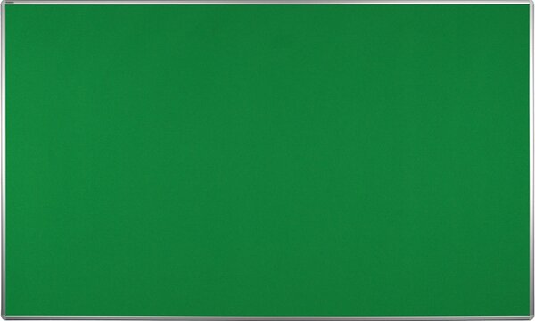 Textilní nástěnka ekoTAB v hliníkovém rámu, 2000 x 1200 mm, zelená