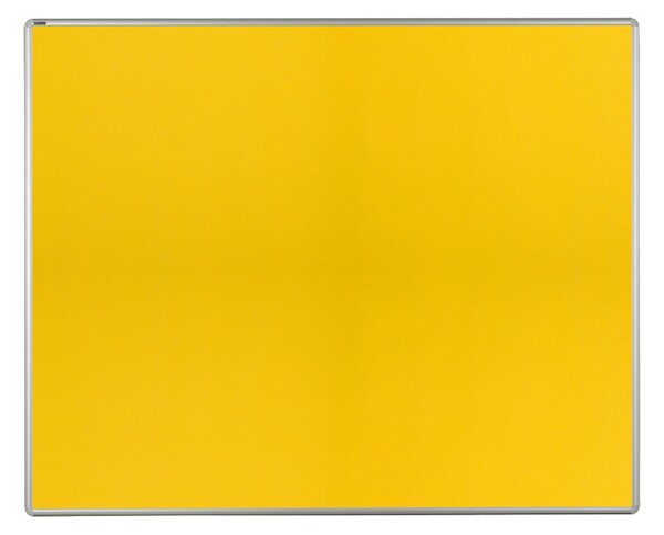Textilní nástěnka ekoTAB v hliníkovém rámu, 1500 x 1200 mm, žlutá