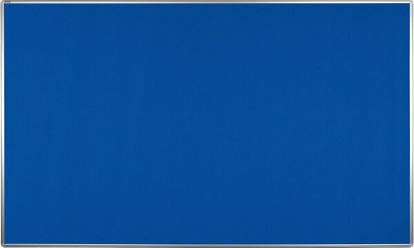 Textilní nástěnka ekoTAB v hliníkovém rámu, 2000 x 1200 mm, modrá