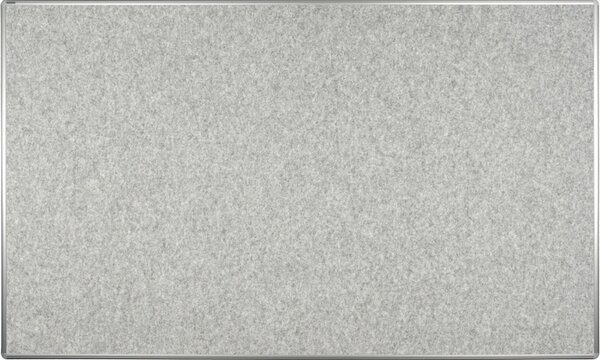 Textilní nástěnka ekoTAB v hliníkovém rámu, 2000 x 1200 mm, šedá