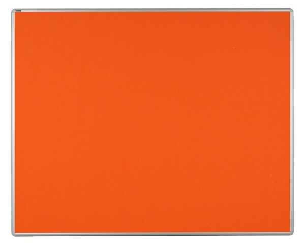 Textilní nástěnka ekoTAB v hliníkovém rámu, 1500 x 1200 mm, oranžová