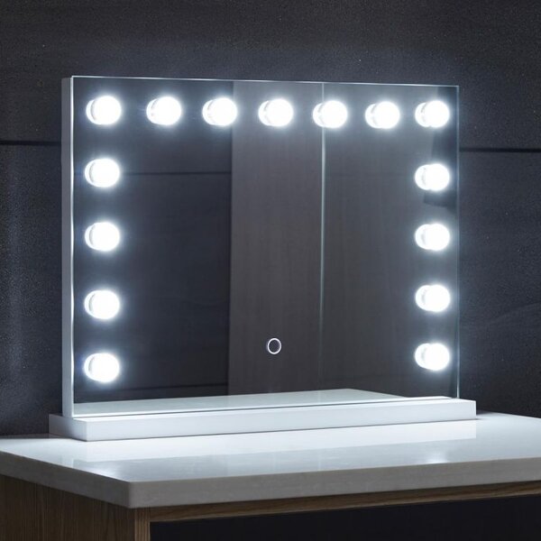 LED zrcadlo do koupelny Hollywood 58 × 43 cm