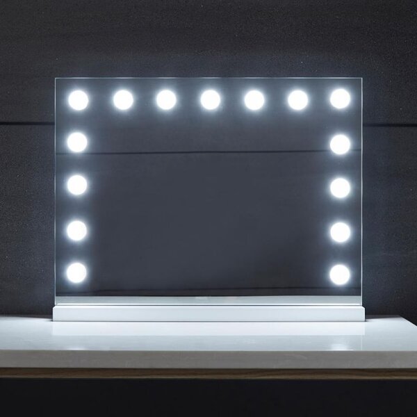 LED zrcadlo do koupelny Hollywood 58 × 43 cm